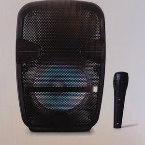 NEW LUXE 8" Rechargeable Bluetooth Party Speaker AUX/USB/TF microphone 7 color